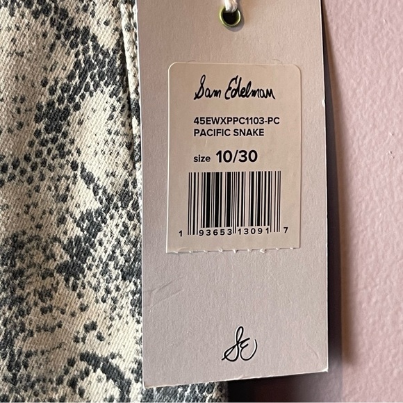 NWT Sam Edelman High Rise Skinny Ankle Snake Print 10 / 30 - Picture 9 of 11